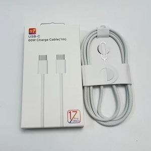 สายชาร์จเร็ว USB C to USB C 60W ยาว 1 เมตร สายถักไนลอน สำหรับถ่ายโอนข้อมูลและชาร์จ iPhone 15 16 17 Pro Max - Product Image 5