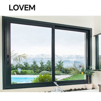 Fenêtre Ventanas à double vitrage imperméable Profil en aluminium Fenêtres coulissantes en verre à faible émissivité Fenêtre coulissante pour sous-sol