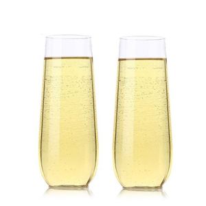 Copas de Champán de Plástico Irrompibles y Resistentes a los Golpes de 7oz, 8oz y 9oz para Pedidos al por Mayor, Copas de Champán Reutilizables para Vino y Cócteles - Product Image 4