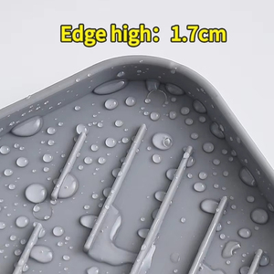 Silicone Kitchen Sink Tray Soap <b>Dish</b> Holder with <b>Drain</b> Tip Countertop Sink Scrubber <b>Drain</b> Pad <b>for</b> Sponge Kitchen Bathroom Tools - Product Image 4