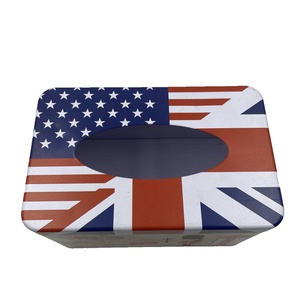 Caja de Metal Rectangular Personalizada con Tapa Abatible para Guardar Pañuelos, Ideal para Regalos y Manualidades, Reciclable - Product Image 1