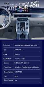 Radio de coche <span class=keywords><strong>Android</strong></span> de 8,8 pulgadas para Volvo S80 V70 2011-2015 reproductor de vídeo Multimedia estéreo navegación GPS inalámbrico Carplay WIFI 4G - Product Image 3