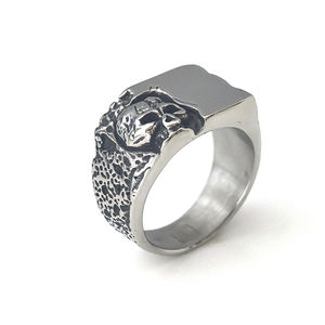 Cincin besi tahan karat dikepang <span class=keywords><strong>Tat</strong></span> populer mode - Product Image 3