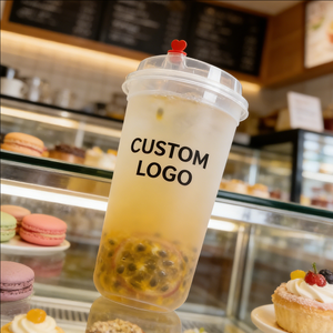 Gobelet en plastique jetable à paroi simple givré 16oz 150ml 90mm de diamètre pour jus d'orange américain - Product Image 4