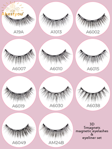 Abestyou 3 paires 3d faix <span class=keywords><strong>cils</strong></span> réutilisable magnétique <span class=keywords><strong>cils</strong></span> delineador magnético lash kit faire-uphulpmiddelen rzesy magnetyczne - Product Image 3