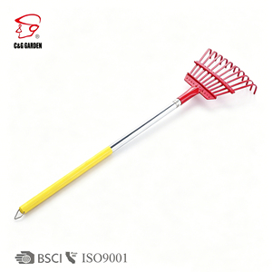 Râteau à feuilles DS-2 à 11 dents avec grand panier ramasse-feuilles – Meilleur outil <span class=keywords><strong>de</strong></span> jardinage pour le nettoyage des feuilles - Product Image 2