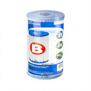 Cartouche filtrante pour piscine <span class=keywords><strong>INTEX</strong></span> <span class=keywords><strong>Type</strong></span> <span class=keywords><strong>B</strong></span>, modèle 59905E, pour piscines hors sol, lot de 6, fabriqué en Chine - Product Image 1