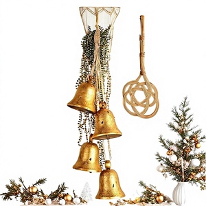 Campana de Navidad de metal para árbol de Navidad, decoración festiva para el hogar y fiestas, accesorios decorativos. - Product Image 1