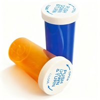 Flacons pharmaceutiques en plastique PP ambré en gros, résistants aux enfants, avec bouchon CRC réversible, logo personnalisé, plusieurs tailles, conteneur de stockage de pilules
