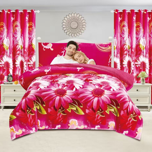 Housse de couette et taie d'oreiller quatre saisons en coton, motif imprimé 2026, confortable, douce et chaude - Product Image 1