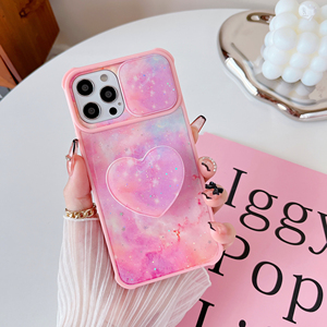 Étui de téléphone PC rose de luxe pour filles avec support pour iPhone 14 Pro iPhone 17 Pro Compatible nouveau modèle de sport avec aimants - Product Image 5