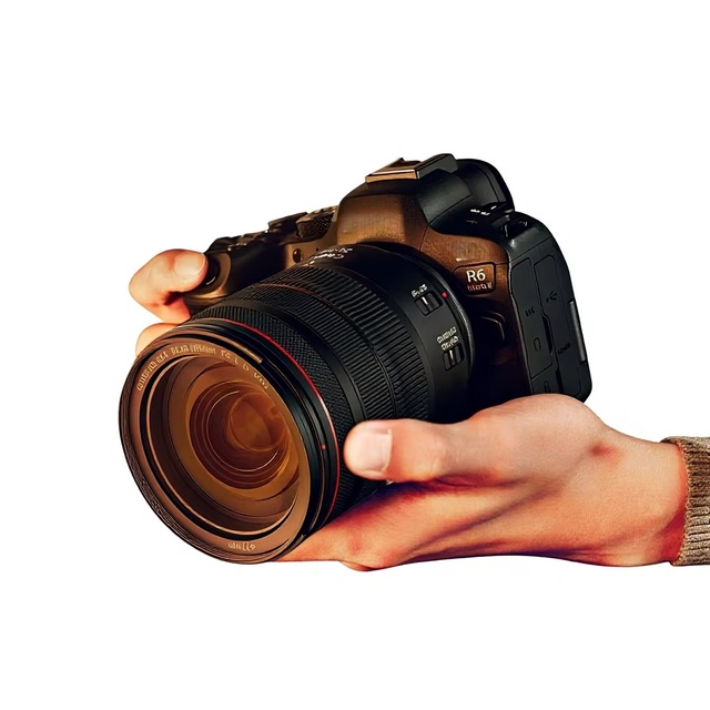 For R6 Mark II Full-Frame Mirrorless Professional Vlog Video Camera Kit RF50mm F1.8 Lens CMOS Image Stabilization High-Speed