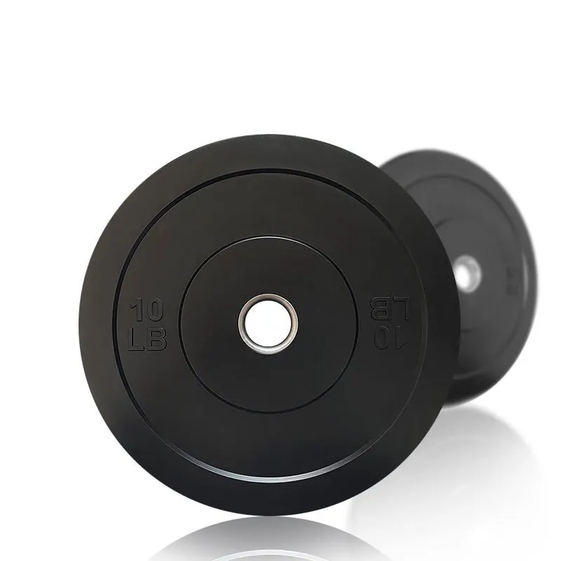 Wholesale Black Rubber Bumper Plates lbs Gym Weights Discs 5kg 45lb Olympics Weight Plates for Competition