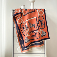 Écharpe en cachemire et coton pour femme, nouvelle collection 2024, design de créateur, avec pompon, motif de feuille, accessoires d'hiver