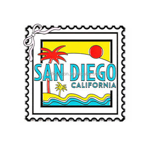 Regalos Únicos de San Diego, Playa Coronado, Hermosa Escena al Atardecer, Palmera, San Diego, California, CA, Recuerdos de Ciudades, Imanes para Refrigerador - Product Image 2