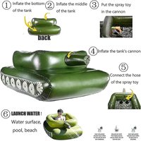 Fabricant sur mesure, vente en gros : Réservoir gonflable flottant à pulvérisation d'eau, jouet de combat aquatique pour fêtes et piscines, en PVC, 500 kg