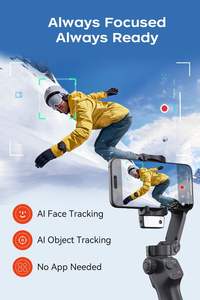 Estabilizador de Video FUNSNAP CM8 Plegable de Tres Ejes con Control Remoto, Seguimiento IA y Antivibración para Smartphones - Product Image 3