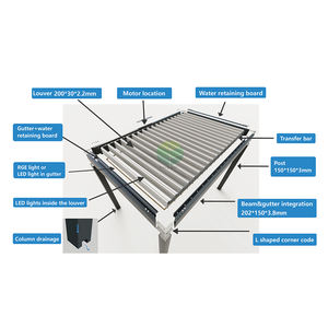 Luxe Aluminium Outdoor Pergola Waterdicht Intrekbaar Lamellendak Met Glazen Schuifdeur Gemotoriseerd Patio Tuinhuisje - Product Image 3