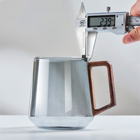 Tasse à thé moderne en verre borosilicate avec infuseur et couvercle
