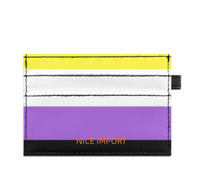 Neutrois Rainbow Super Slim Doppelseitig Bedruckter Kartenhalter Tragbarer Kreditkartenhalter aus PU-Leder für Männer und Frauen