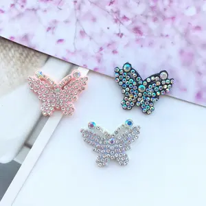 Ziming 3 CM Felt Cloth Diamond Stones Butterfly Shape DIY Trims For Costume And Hair Accessories Hand Craft