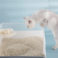 Grosir jumlah besar kotoran kucing OEM menjual kotoran kucing tahu pelacakan rendah, gumpalan, dapat dibuang, tahan bau, bebas debu, kotoran kucing