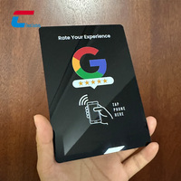 Plaque NFC personnalisée en acrylique grande taille 100x100mm, programmable NTAG 213/215/216, autocollant de carte Google Review NFC