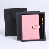 Nouvel arrivage de kit de papeterie A5 couverture en carton pour écrire un carnet et un stylo avec impression de logo personnalisé coffret cadeau