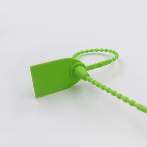 Logo personnalisé Joint de verrouillage en plastique de sécurité pour conteneur étanche à <span class=keywords><strong>code</strong></span> à barres laser 400mm Étiquette de scellé de sécurité en plastique jetable - Product Image 4