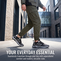 Chaussures de travail décontractées pour hommes, coupe basse, dessus en maille respirante, semelle en caoutchouc légère, confortables pour la marche quotidienne, baskets tendance