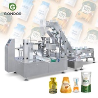 Machine de remplissage et de scellage à chaud pour sachets de jus avec bec verseur, pour liquides détergents