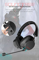 Headset Gaming Nirkabel 2.4G+BT dengan Logo Kustom untuk PC/PS4/PS5/XBOX/Switch, Headset Gaming OEM