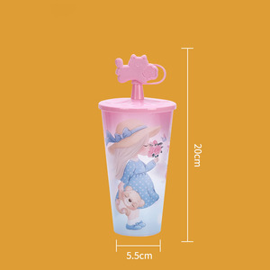 แก้วน้ำพลาสติกลายการ์ตูนไดโนเสาร์ ฝาปิดเพชร 3 มิติ ปลอดสาร BPA ความจุขนาดใหญ่ พกพาสะดวก เหมาะสำหรับนักเรียน ของขวัญสำหรับโรงเรียน - Product Image 5