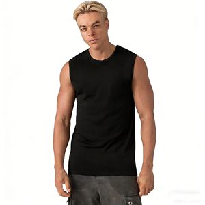 Canotta Termica Sportiva Premium <span class=keywords><strong>da</strong></span> <span class=keywords><strong>Uomo</strong></span> in 100% Lana Merino, Girocollo, Tinta Unita, Tessuto Lavorato a Maglia, Stampa Estiva - Product Image 1