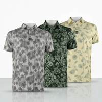 Kaos Polo Golf Polyester Berkualitas Tinggi 4 Arah Stretch, Logo Kancing Custom, Cepat Kering, Slim Fit, Kaos Polo Pria
