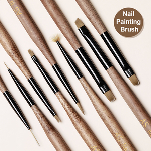 Pinceau à ongles en bois de 9 tailles, pinceau à liner pour ongles, pinceau à motifs rayés, pinceau à peinture, pinceau à gel UV acrylique, stylo à dessin et à sculpture - Product Image 3
