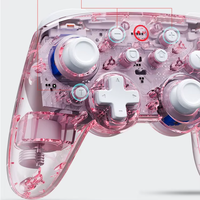 Control Inalámbrico Transparente y Colorido para Nintendo Switch, Joystick Dual Hall
