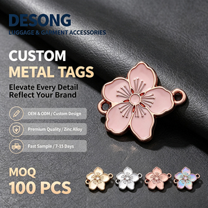 Etiqueta Metálica de Acero Inoxidable Cortada con Láser para Bolsos y Mochilas, MOQ Bajo y Pedidos Pequeños para Suministros de Decoración de Moda - Product Image 1