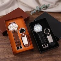 Coffret cadeau de montre en cuir de luxe pour homme pour la Saint-Valentin et Noël avec logo personnalisé, mouvement à quartz