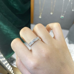 Impostazione lunetta anello Moissanite S925 argento placcato oro bianco 18K D colore VVS scintillante GRA certificato anello matrimonio di lusso eterno - Product Image 4