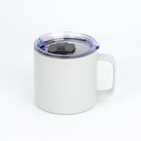 Mug à café populaire en acier inoxydable de 14 oz, tasses isothermes à double paroi pour boissons chaudes et froides, idéal pour les voyages en extérieur, anti-fuite, sans BPA