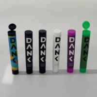 Tube en plastique recyclable à ouverture facile 85mm 116mm, portable, pour pré-emballage de cônes, à ouverture sécurisée pour enfants, tubes à cigares et cigarettes à presser