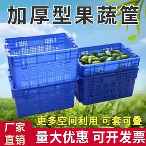 Large Agricultural Plastic Crate With Vented <b>Mesh</b> Design For Fruit Vegetable Transport And <b>Storage</b> - Product Image 5