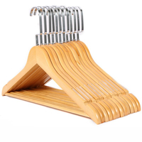 Cintres en bois massif brun foncé pour manteaux et chemises, pour hommes et femmes, avec dents antidérapantes sur les épaules et crochets plats pivotants à 360 degrés