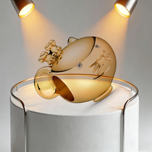 Pulsera de Plata Pura 925 con Cuentas Doradas de los Doce Signos del Zodíaco, <span class=keywords><strong>Bolsa</strong></span> de la Fortuna, Cerdo Dorado, Qilin, Gato de la Suerte - Collar de Cuentas DIY - Product Image 1