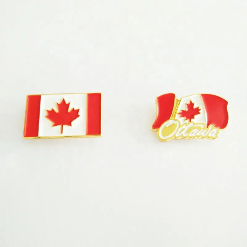 Metal metálico Canadá canadense Ottawa maple bandeira broche lapela pin crachá