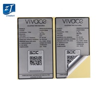 Étiquettes adhésives imperméables en feuille d'argent pour produits électroniques, autocollants en PET, papier, aluminium, codes QR, pelliculage argent mat