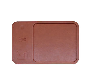 高速15Wワイヤレス充電ストレージボックスバッテリー保護レザー複数デバイス同時に充電ホームオフィス使用 - Product Image 1