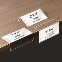 Porte-étiquettes en acrylique transparent personnalisé, à clipser, pour affichage des prix sur les étagères des magasins de détail et des supermarchés