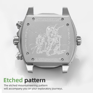 Hestur Titanium Ti 2 <span class=keywords><strong>Montre</strong></span> à quartz <span class=keywords><strong>chronographe</strong></span> <span class=keywords><strong>solaire</strong></span> antique pour homme 44.5mm Verre saphir 15BAR Résistant à l'eau - Product Image 3